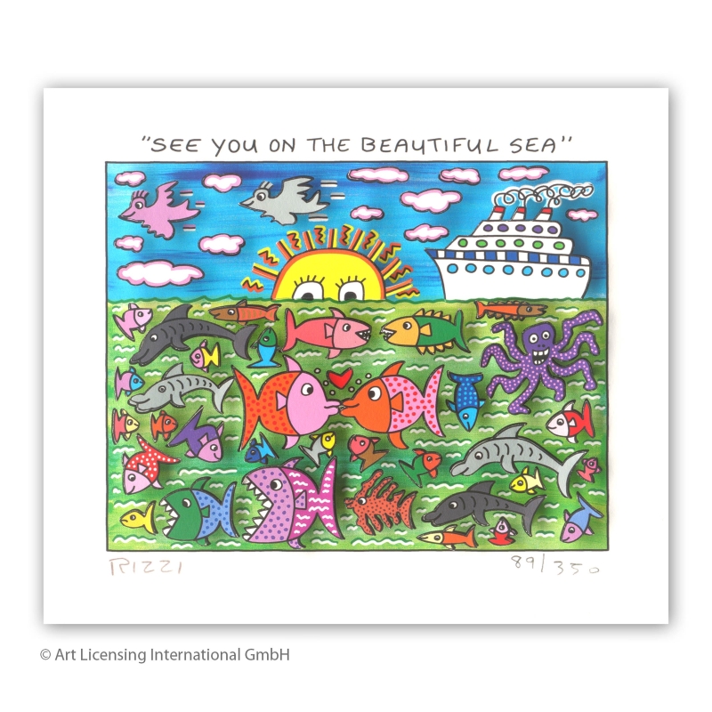 James Rizzi 3D Bild kaufen "See You On The Beautiful Sea"