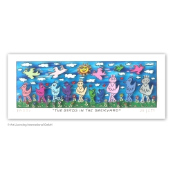 James Rizzi "The Birds in the Backyard", 3D- Original Bild