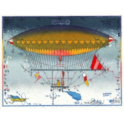 Original Bild vom Künstler Leslie G. Hunt "NachtFlug" mit oder ohne Rahmen kaufen