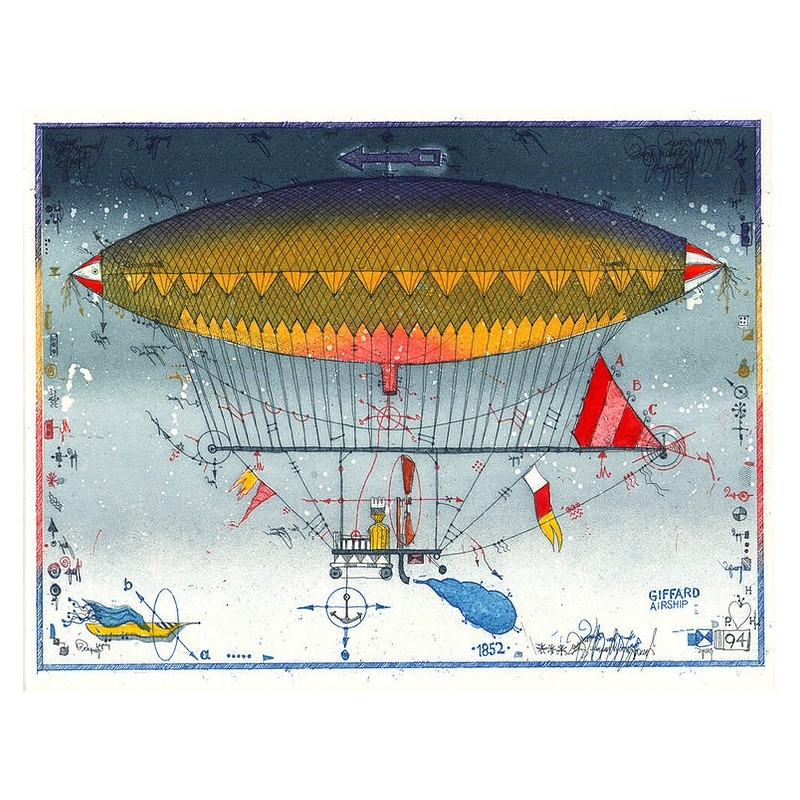 Original Bild vom Künstler Leslie G. Hunt "NachtFlug" mit oder ohne Rahmen kaufen