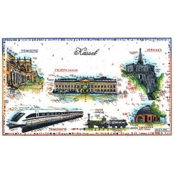 Original Bild vom Künstler Leslie G. Hunt "Kassel - Transrapid" mit oder ohne Rahmen kaufen