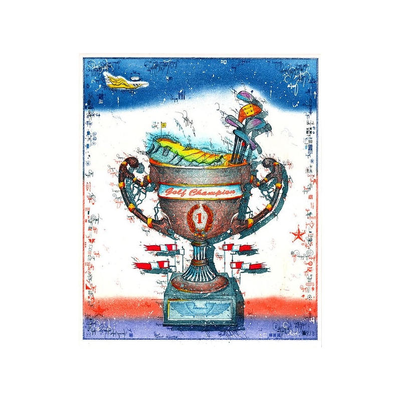 Original Bild vom Künstler Leslie G. Hunt "Gewinner takes it all" mit oder ohne Rahmen kaufen