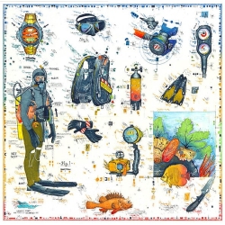 Original Bild vom Künstler Leslie G. Hunt "Abenteuer Tauchen" mit oder ohne Rahmen kaufen