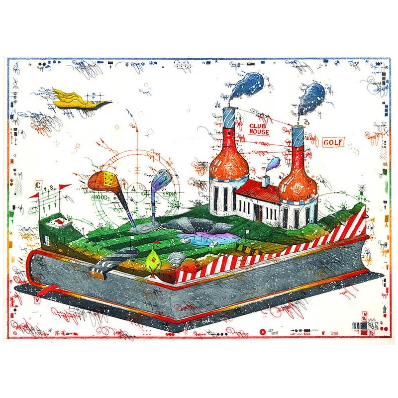 Original Bild vom Künstler Leslie G. Hunt "Golfyearbook 1996" mit oder ohne Rahmen kaufen