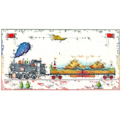 Original Bild vom Künstler Leslie G. Hunt "Bergbahn" mit oder ohne Rahmen kaufen