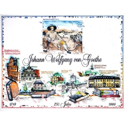 Original Bild vom Künstler Leslie G. Hunt "250 Jahre Johann Wolfgang von Goethe" mit oder ohne Rahmen kaufen