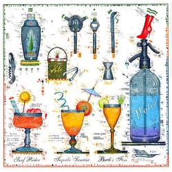 Original Bild vom Künstler Leslie G. Hunt "Cocktail Bar" mit oder ohne Rahmen kaufen