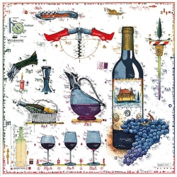 Original Bild vom Künstler Leslie G. Hunt "Für den Weinliebhaber" mit oder ohne Rahmen kaufen