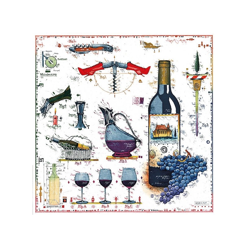 Original Bild vom Künstler Leslie G. Hunt "Für den Weinliebhaber" mit oder ohne Rahmen kaufen