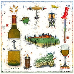 Original Bild vom Künstler Leslie G. Hunt "Für den Weinliebhaber II" mit oder ohne Rahmen kaufen