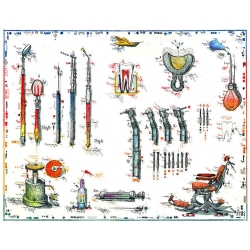 Original Bild vom Künstler Leslie G. Hunt "Zahn um Zahn" mit oder ohne Rahmen kaufen