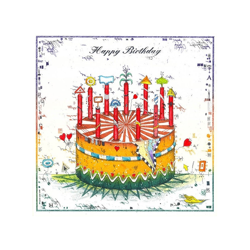 Original Bild vom Künstler Leslie G. Hunt "Happy Birthday" mit oder ohne Rahmen kaufen