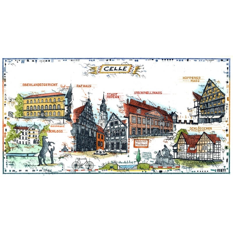 Original Bild vom Künstler Leslie G. Hunt "Celle" mit oder ohne Rahmen kaufen