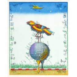 Original Bild vom Künstler Leslie G. Hunt "Birdie" mit oder ohne Rahmen kaufen