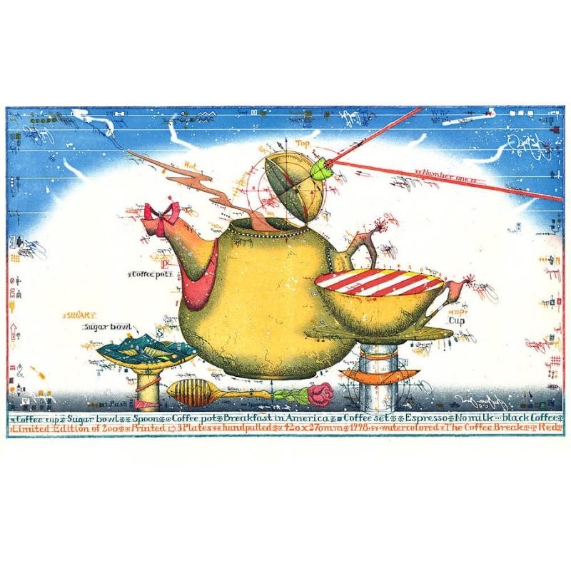 Original Bild vom Künstler Leslie G. Hunt "Breakfast in America" mit oder ohne Rahmen kaufen