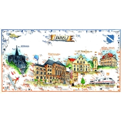 Original Bild vom Künstler Leslie G. Hunt "Stadtansicht Kassel" mit oder ohne Rahmen kaufen