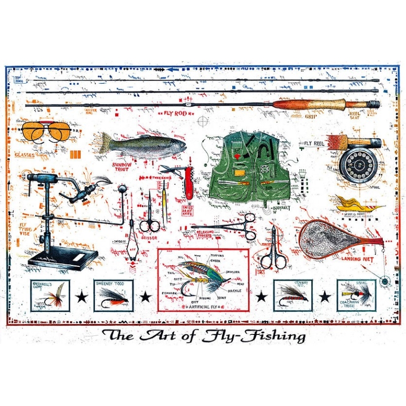 Original Bild vom Künstler Leslie G. Hunt "The Art of Fly Fishing" mit oder ohne Rahmen kaufen