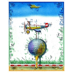 Original Bild vom Künstler Leslie G. Hunt "Flugball" mit oder ohne Rahmen kaufen