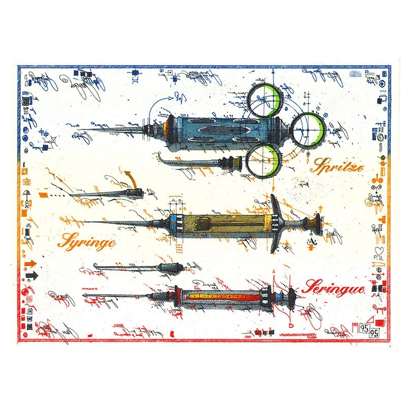 Original Bild vom Künstler Leslie G. Hunt "Spritzen" mit oder ohne Rahmen kaufen