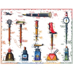 Original Bild vom Künstler Leslie G. Hunt "Schreib Kultur" mit oder ohne Rahmen kaufen