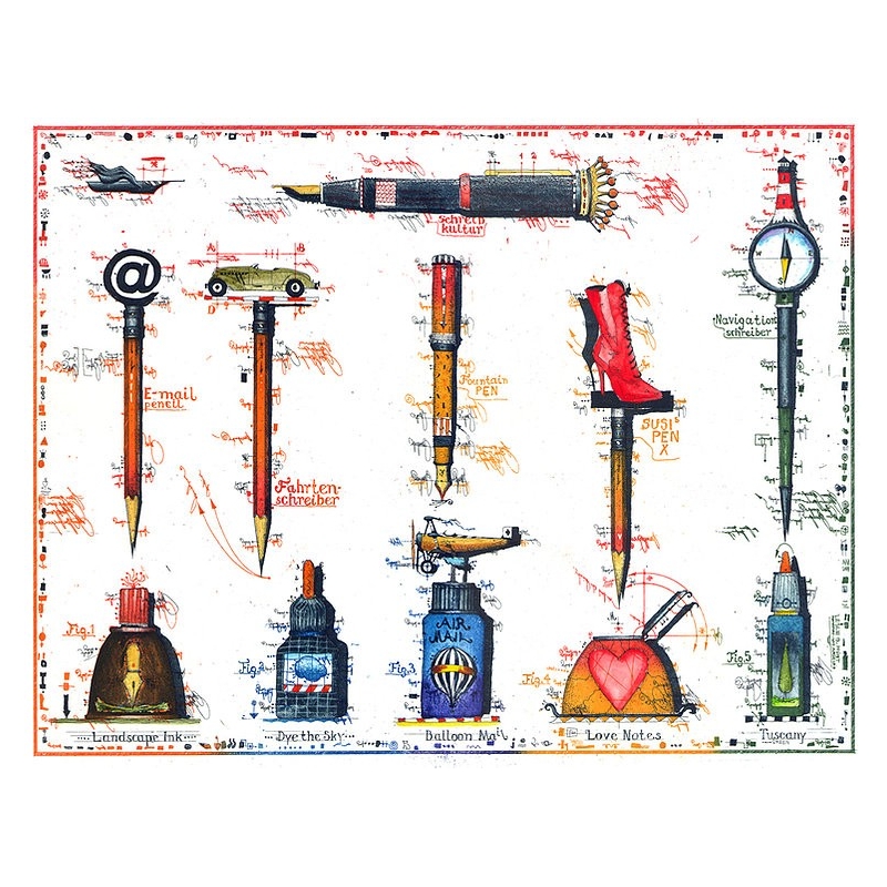 Original Bild vom Künstler Leslie G. Hunt "Schreib Kultur" mit oder ohne Rahmen kaufen