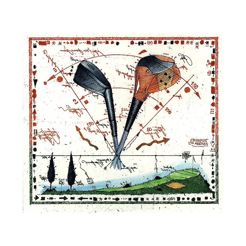 Original Bild vom Künstler Leslie G. Hunt "Golf" mit oder ohne Rahmen kaufen