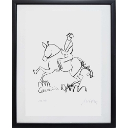 Armin Mueller-Stahl Cavalia Horse Show im Rahmen Schwarz Original