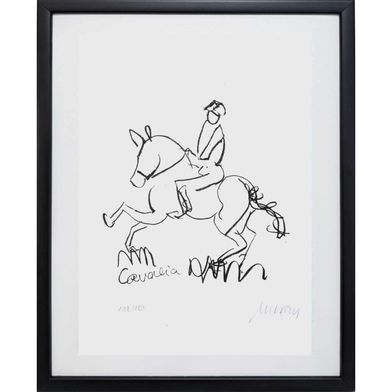 Armin Mueller-Stahl Cavalia Horse Show im Rahmen Schwarz Original