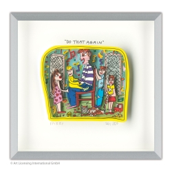 James Rizzi 3D-Bild im Rahmen "Do that again"