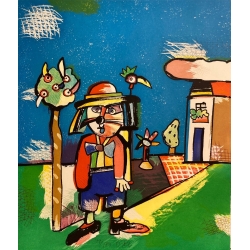 Otmar Alt "Großwildjäger" Graphik Original