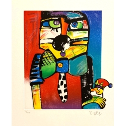 Otmar Alt "Direktor" Graphik Original