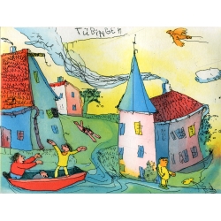 Original Bild "Neckar, deine Wellen umspielen mich..." von Janosch - Kunst mit Zertifikat kaufen