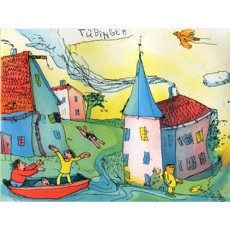 Original Bild "Neckar, deine Wellen umspielen mich..." von Janosch - Kunst mit Zertifikat kaufen