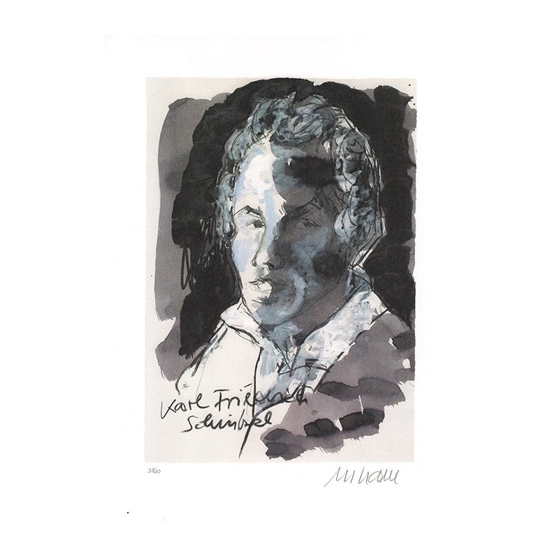 Armin Mueller-Stahl Karl Friedrich Schinkel handsigniertes Original Kunst Bild kaufen