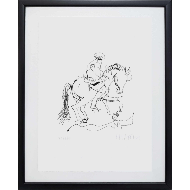 Das Original 'Ross und Reiter' wurde von Armin Mueller-Stahl handsigniert. Günstig kaufen.