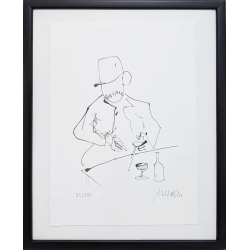 Armin Mueller-Stahl Bild "Selbst nach Dreharbeiten zu Buddenbrooks mit Wein und Glas"