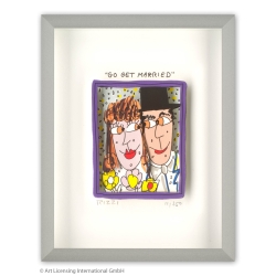 James Rizzi - Original 3D-Bild "Go get married", inkl. Rahmen