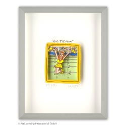 James Rizzi 3D-Bild "Go look" im Rahmen