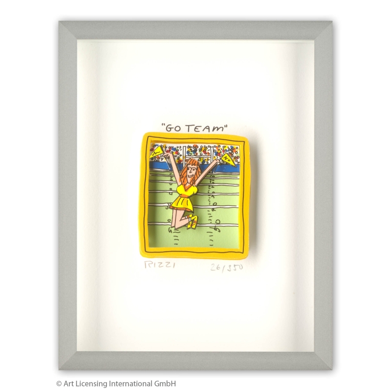 James Rizzi 3D-Bild "Go look" im Rahmen