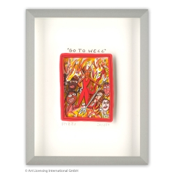 James Rizzi Original 3D-Bild "Go to hell", inkl. Rahmen