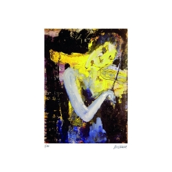 Armin Mueller-Stahl "Geigerin in Gelb" Original Bilder kaufen