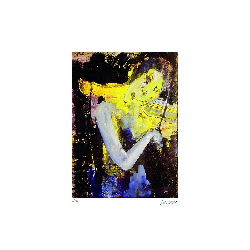 Armin Mueller-Stahl "Geigerin in Gelb" Original Bilder kaufen