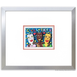 James Rizzi Original 3D Bild kaufen Rahmenbeispiel Alu-Seidenmatt