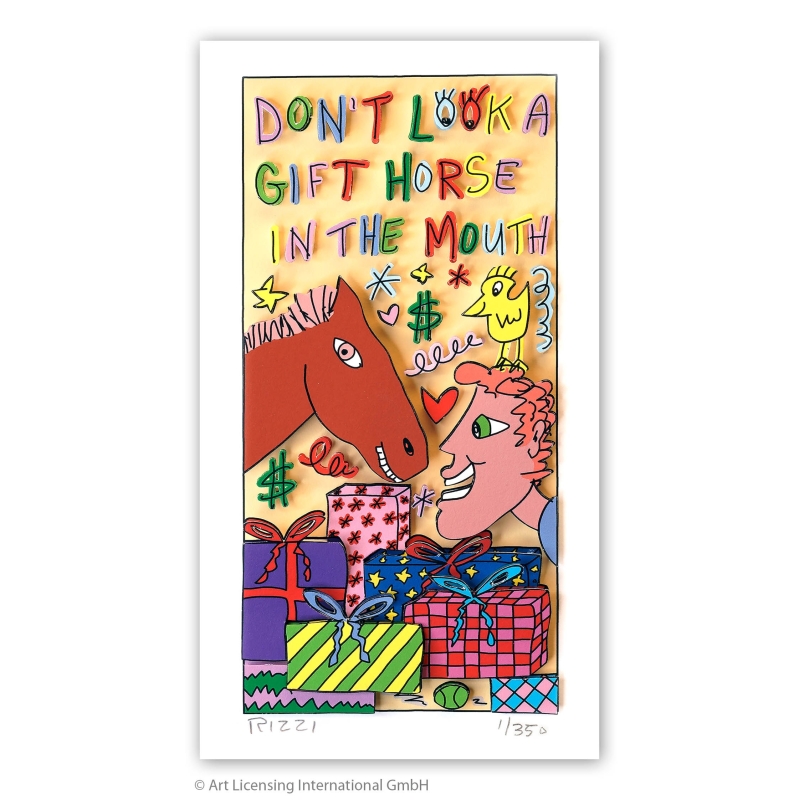 James Rizzi - DON'T LOOK A GIFT HORSE IN THE MOUTH