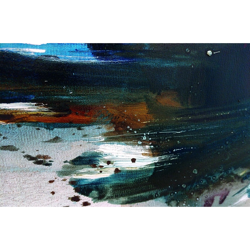 Detailansicht - Unikat Gemälde von Paul Kaminski Boote ca. 90 x 140 cm, mit Rahmung ca. 95 x 145 cm