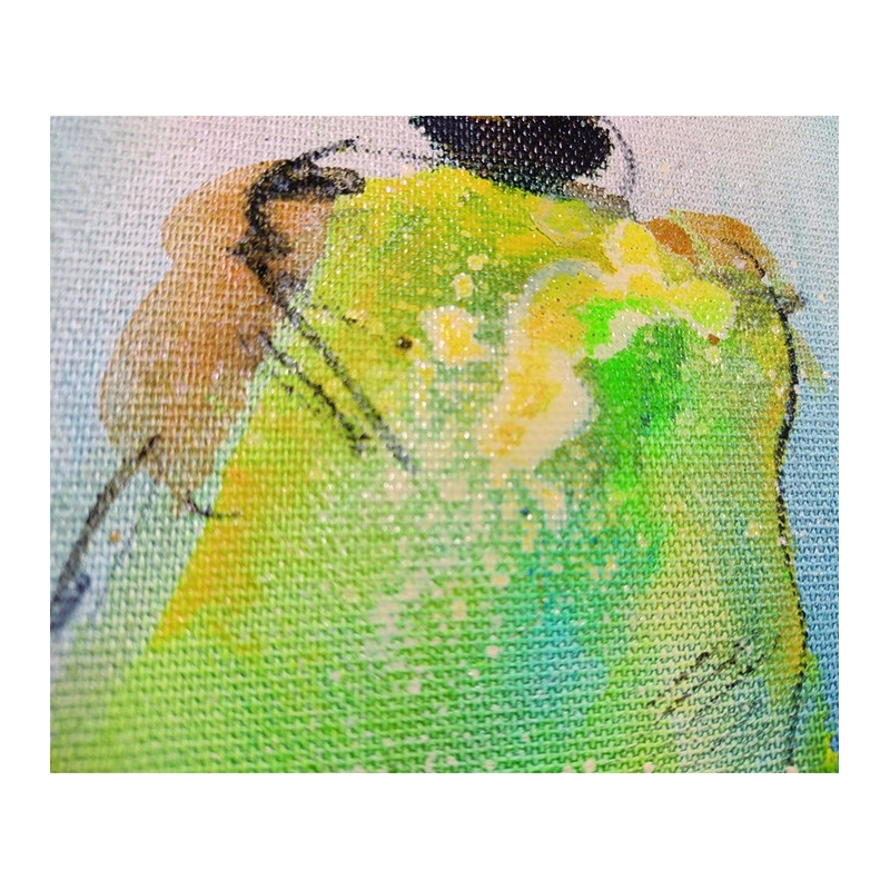 Detailansicht: Unikat von Paul Kaminski, "Menschen im Watt", ca. 100 x 120 cm