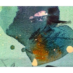 Detailansicht: Unikat von Paul Kaminski, "Menschen im Watt", ca. 100 x 120 cm