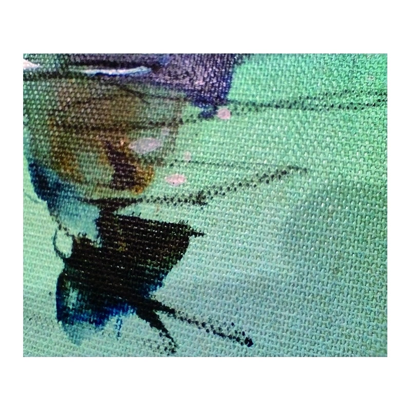 Detailansicht: Unikat von Paul Kaminski, "Menschen im Watt", ca. 100 x 120 cm