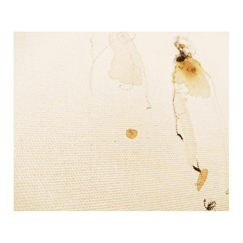 Detailansicht: Unikat von Paul Kaminski, "Menschen im Watt", ca. 100 x 120 cm