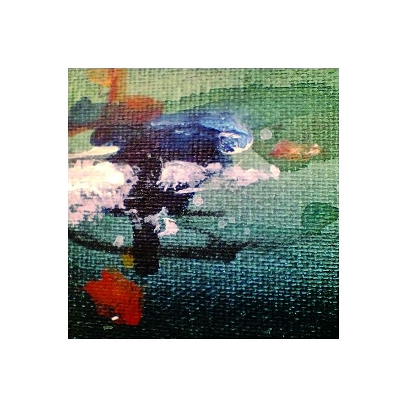 Detailansicht: Unikat von Paul Kaminski, "Menschen im Watt", ca. 90 x 90 cm